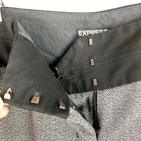 Express Editor Gray and Black Slacks Pants Size 2R - Picture 4 of 8